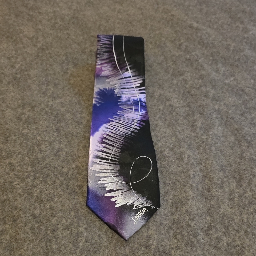 Stylish Black and Purple Tie